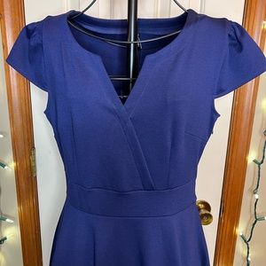 Miusol Size L Navy blue a-line dress with flutter sleeves